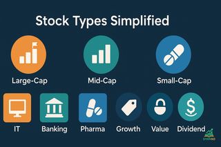 Stocks कितने प्रकार के होते हैं? Market Cap, Sector और Style के आधार पर समझें